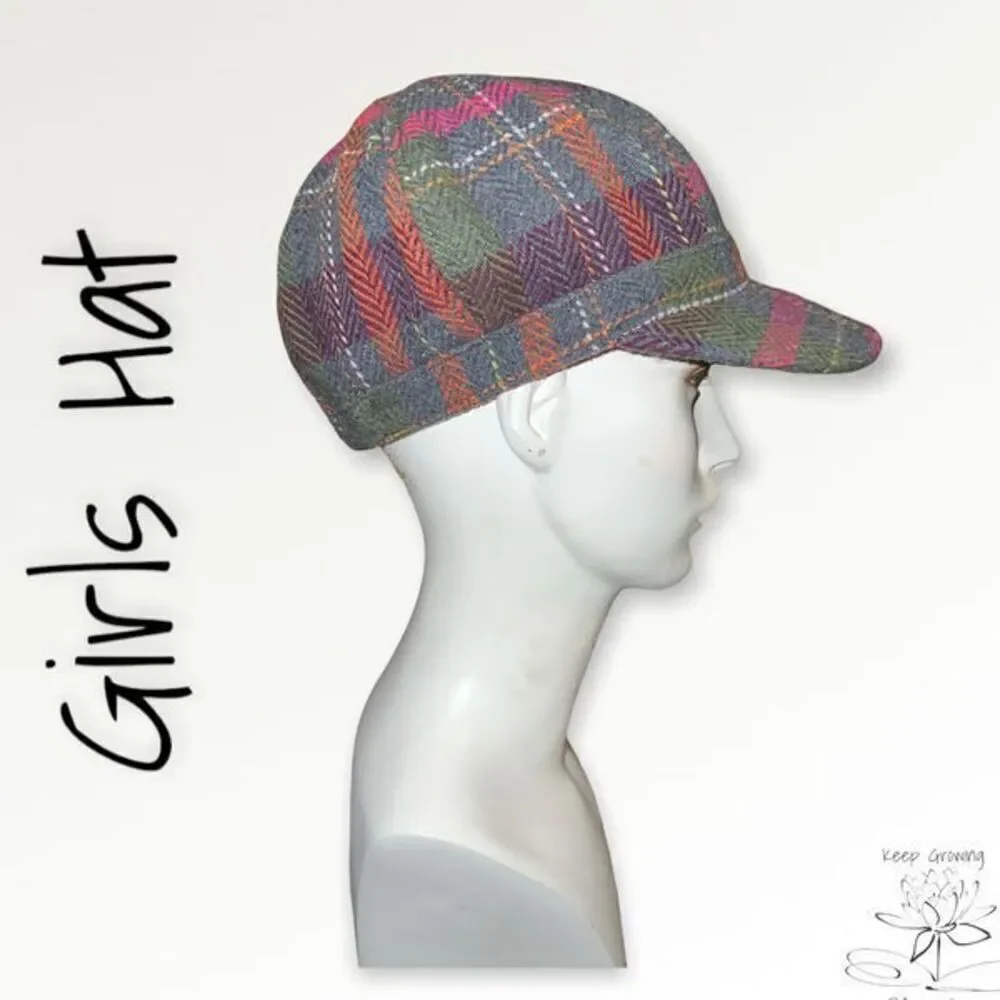 Bundle Sale 3 for $15 | Gymboree Gray and Pink Plaid Youth Hat | Size 5 - 7